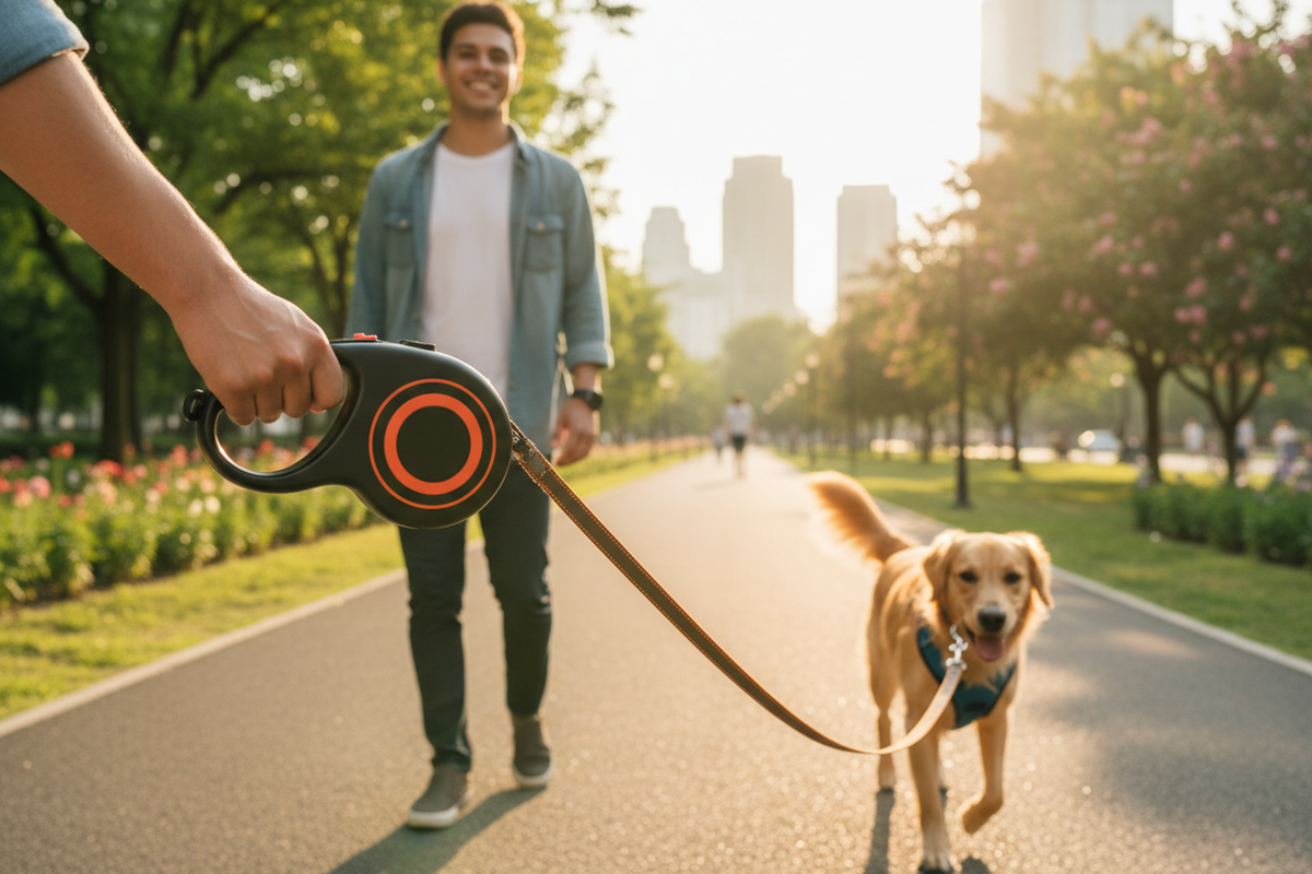 Automatic Retractable Dog Leash - Dual Size Options with Brake & Lock Safety System